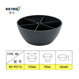 KR-P0116 둥근 플라스틱 소파 다리 교체, 검은 플라스틱 가구 발 침대 바닥 협력 업체